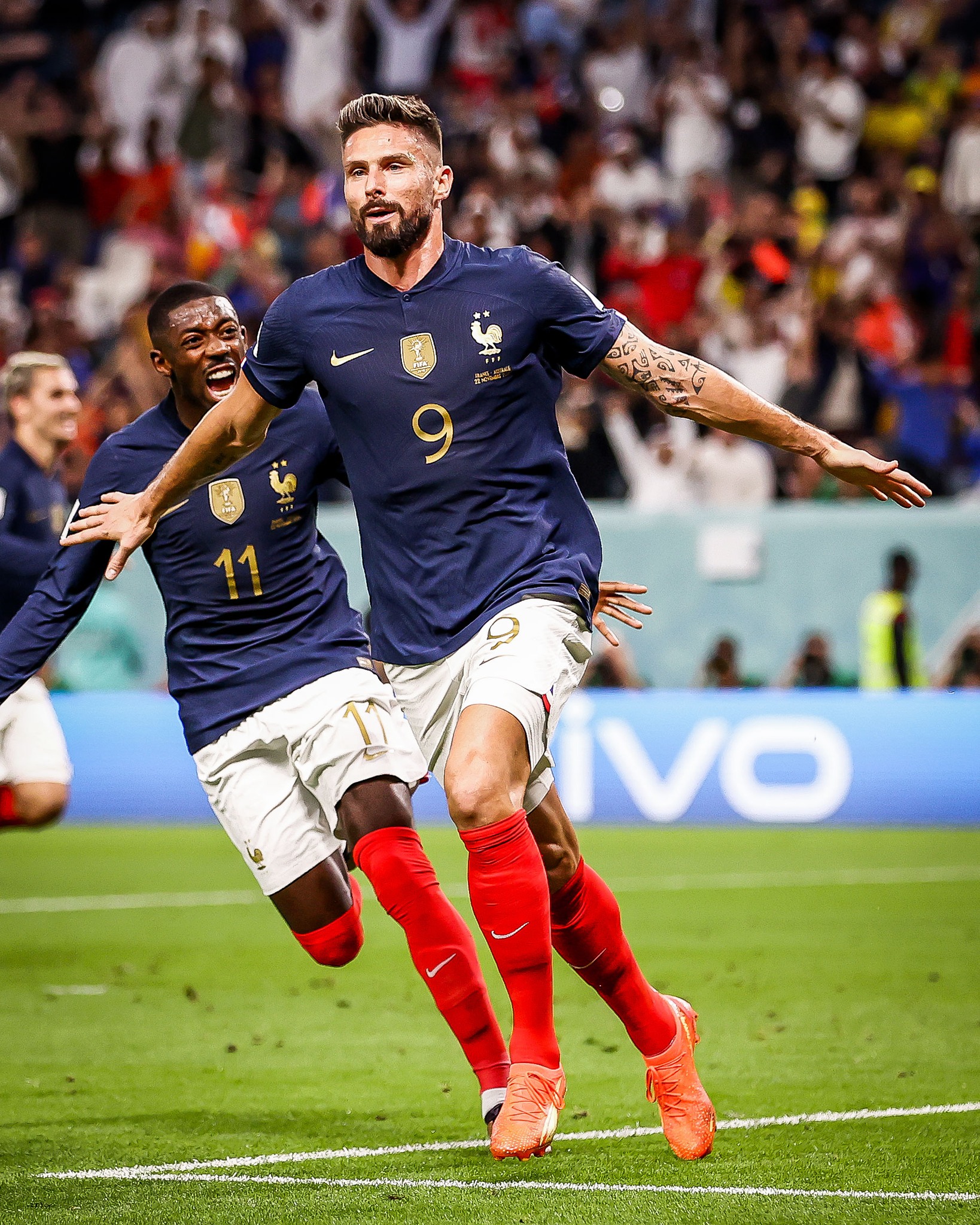 اهداف لقاء فرنسا × استراليا في كأس العالم 2022 قطر بتعليق حفيظ دراجي